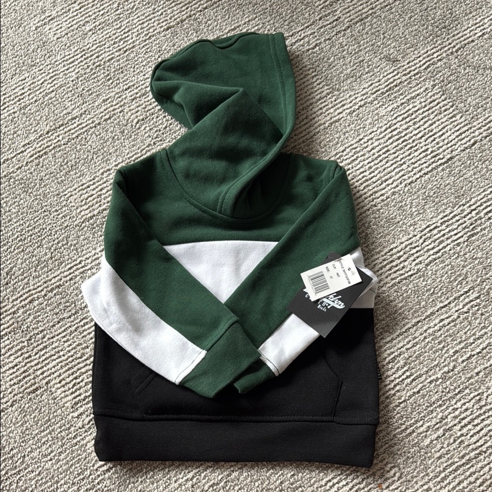 Brooklyn Cloth Green, White, and Black Kids Hoodie